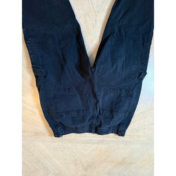 American Eagle Pants Womens 10 Reg Black Cargo Straight Leg Stretch Utility 90s - Picture 10 of 10
